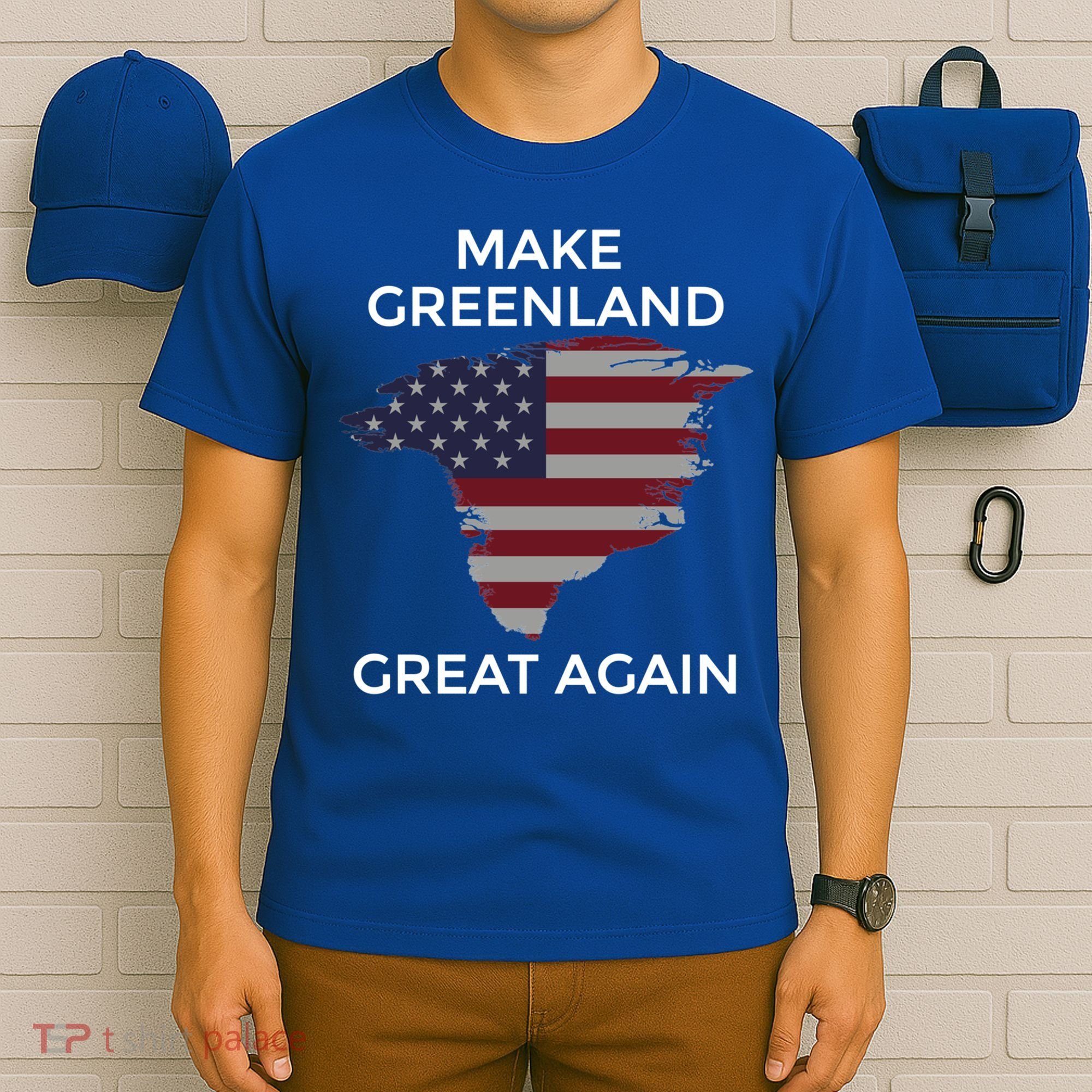 Make Greenland Great Again American Flag Gift T-Shirt