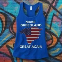 Make Greenland Great Again American Flag Gift Women's Tank Top thumb 3