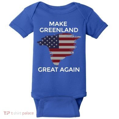 Make Greenland Great Again American Flag Gift Baby Bodysuit