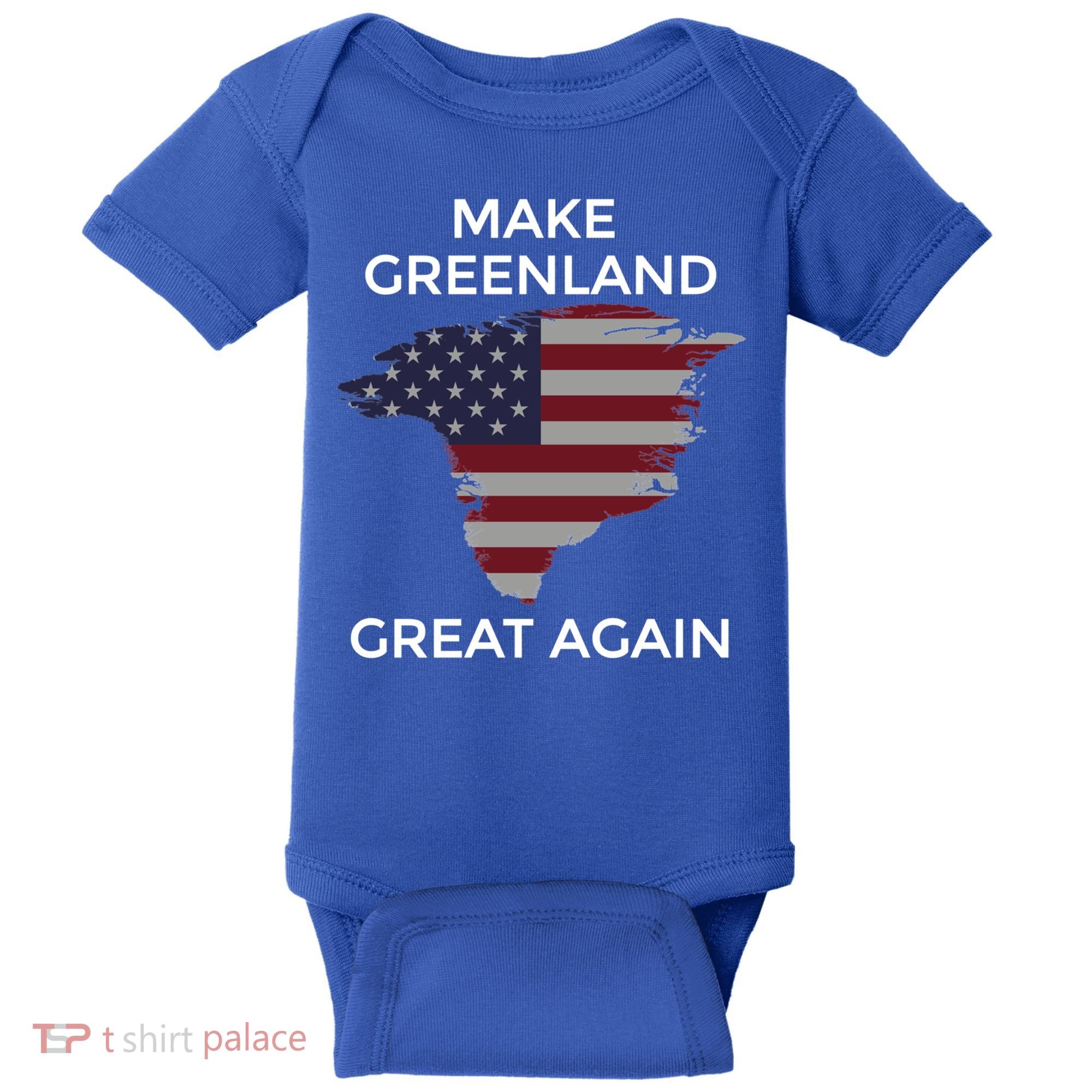 Make Greenland Great Again American Flag Gift Baby Bodysuit