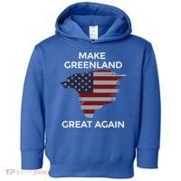 Make Greenland Great Again American Flag Gift Toddler Hoodie thumb 0