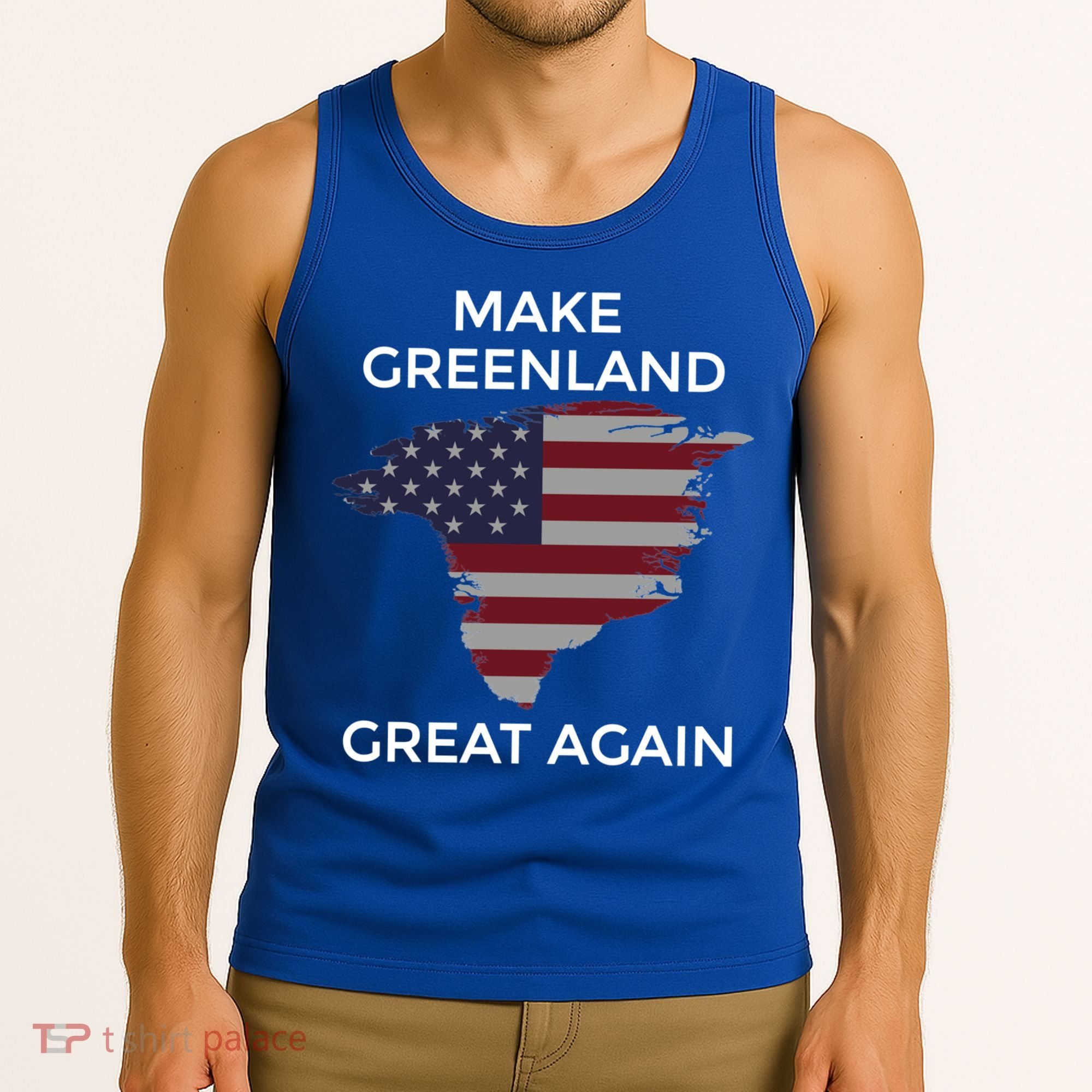 Make Greenland Great Again American Flag Gift Tank Top
