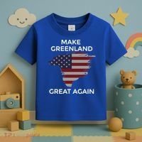 Make Greenland Great Again American Flag Gift Toddler T-Shirt thumb 3