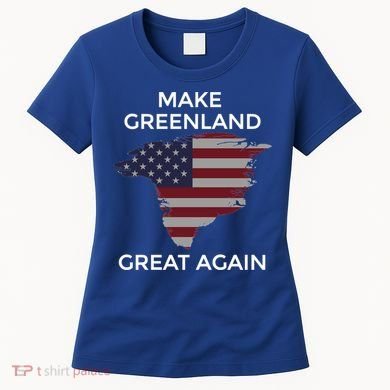 Make Greenland Great Again American Flag Gift Women's T-Shirt