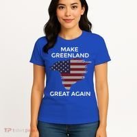 Make Greenland Great Again American Flag Gift Women's T-Shirt thumb 4
