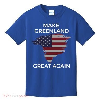 Make Greenland Great Again American Flag Gift Kids T-Shirt