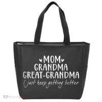 Mom Grandma Great Grandma I Just Keep Getting Better, Mother Tote Bag thumb 0