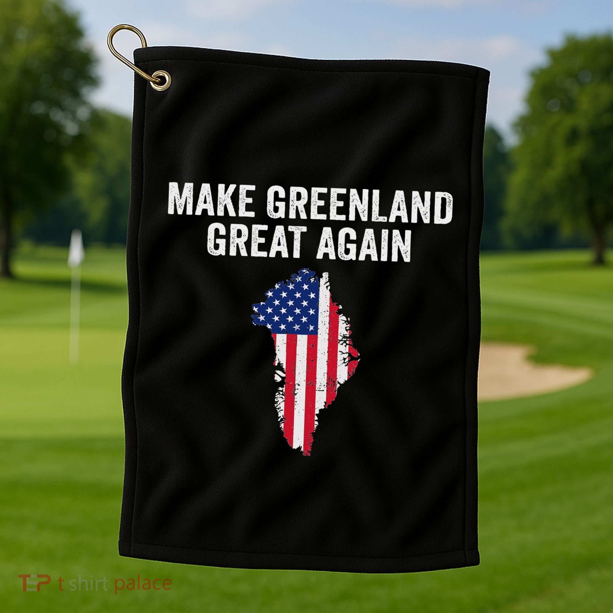 Make Greenland Great Again Trump Golf Towel