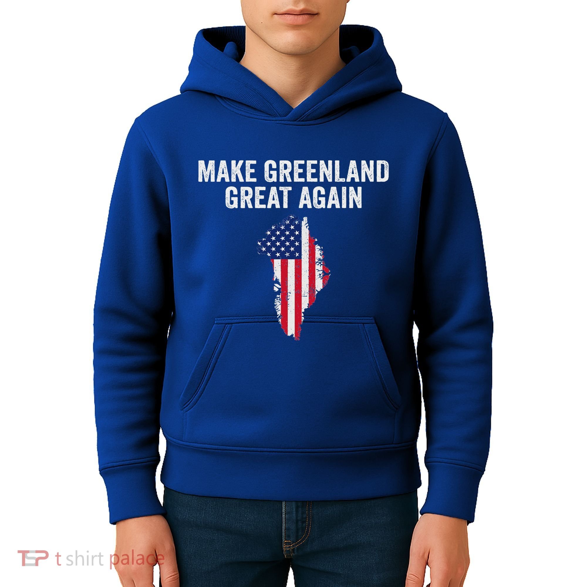 Make Greenland Great Again Trump Kids Hoodie