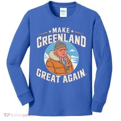 Make Greenland Great Again Kids Long Sleeve Shirt