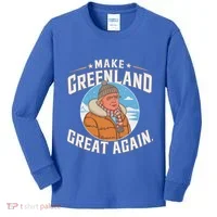 Make Greenland Great Again Kids Long Sleeve Shirt thumb 0