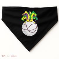 Mardi Gras Golf Jester Hat Funny Festival Party USA-Made Doggie Bandana thumb 0
