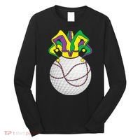 Mardi Gras Golf Jester Hat Funny Festival Party Long Sleeve Shirt thumb 0