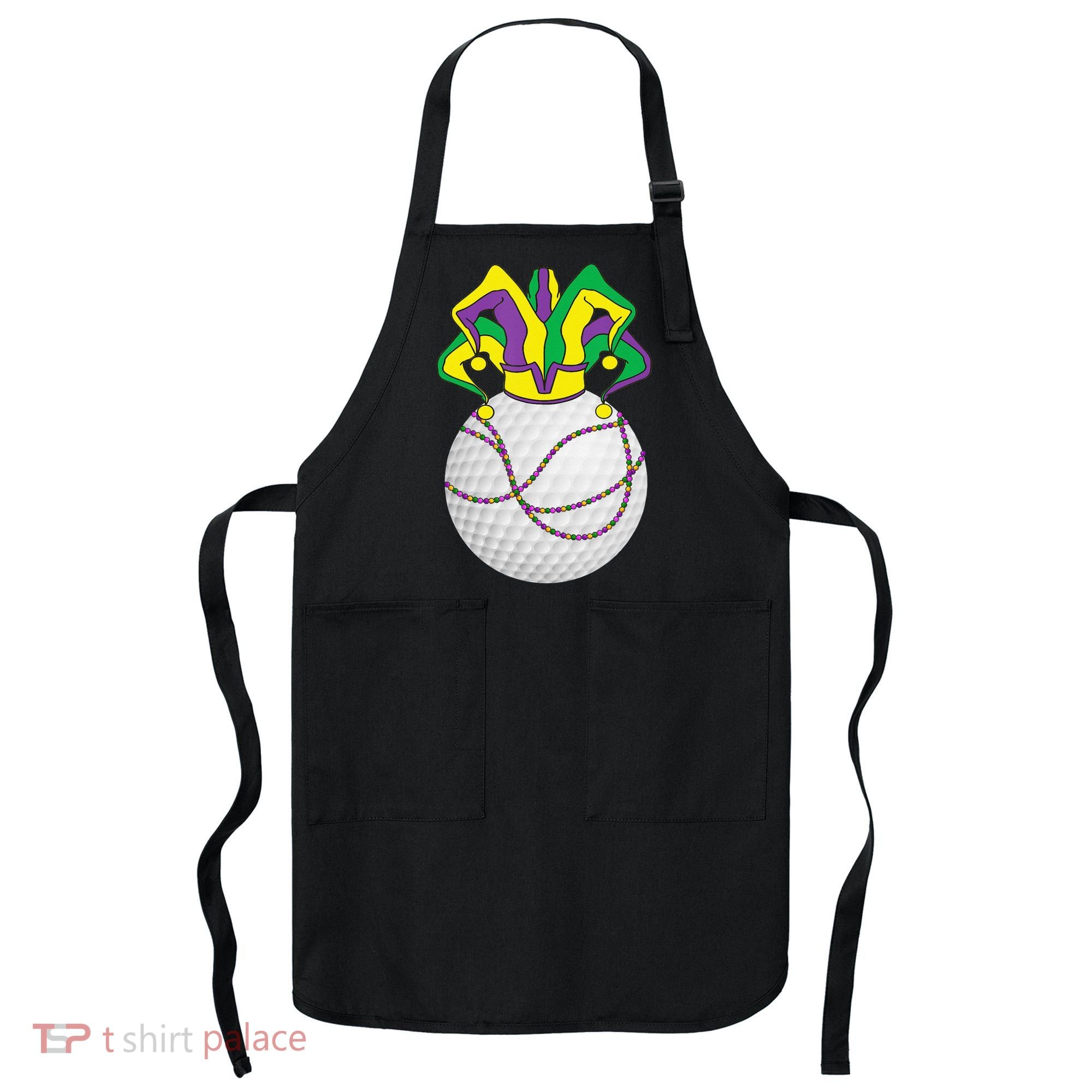 Mardi Gras Golf Jester Hat Funny Festival Party Apron