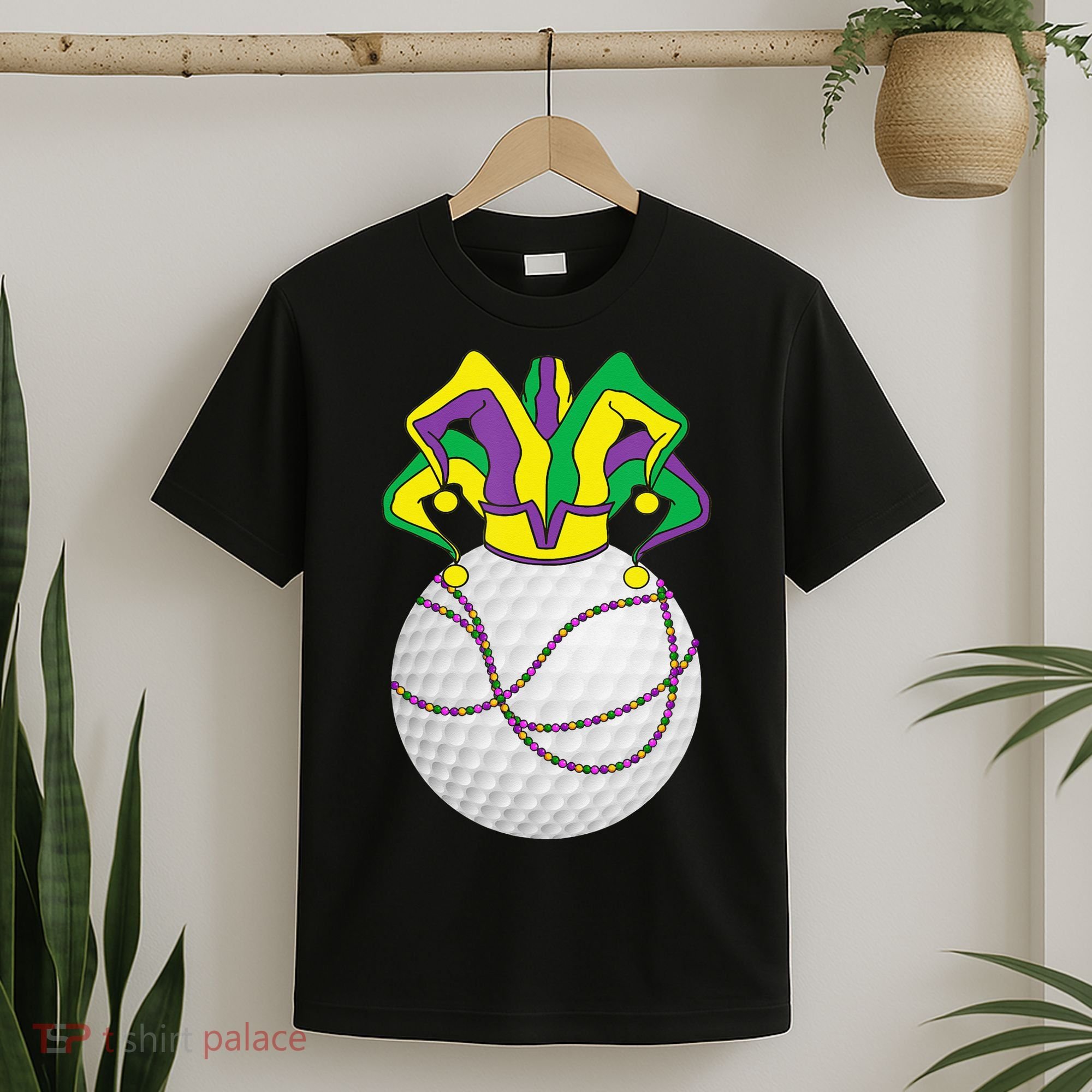 Mardi Gras Golf Jester Hat Funny Festival Party T-Shirt