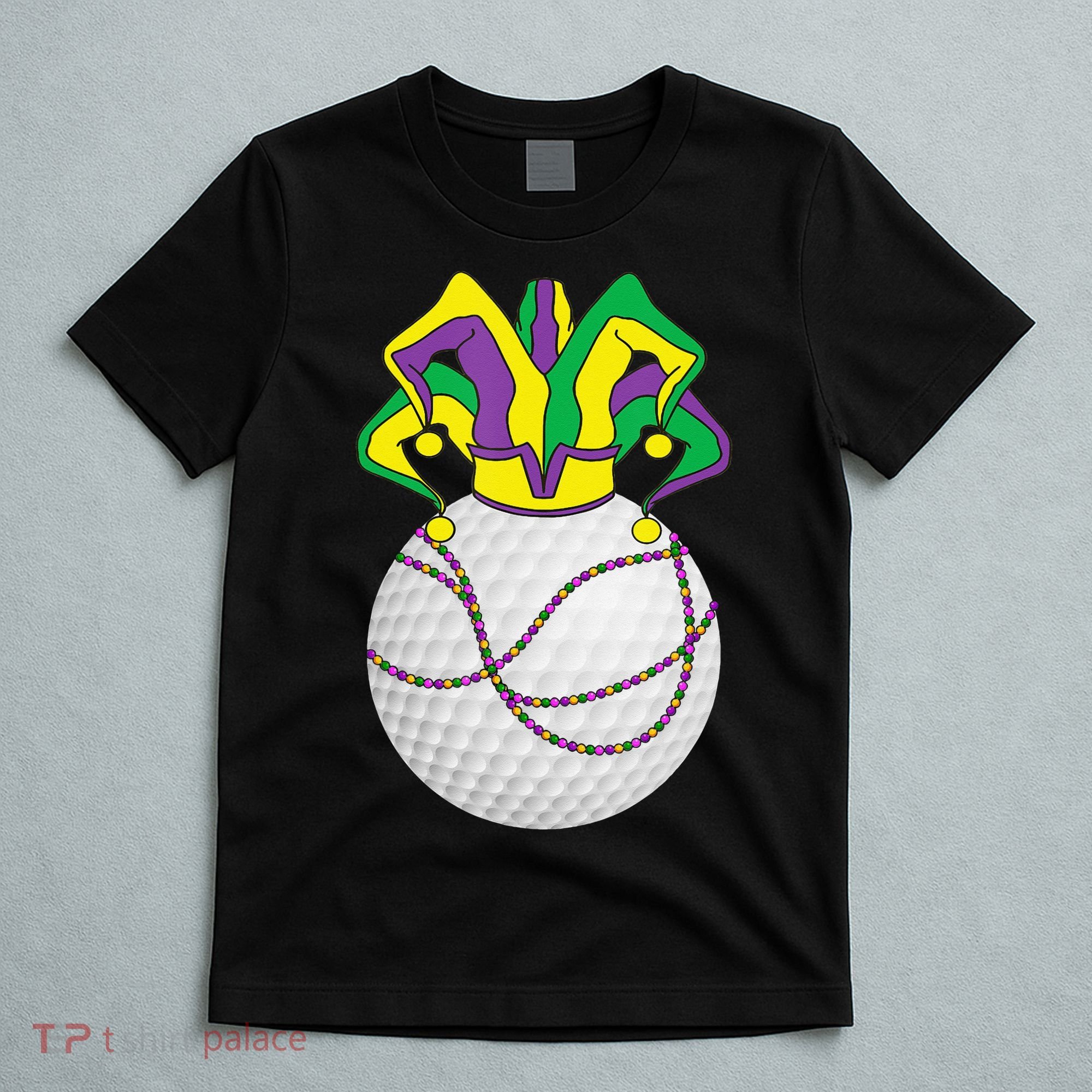 Mardi Gras Golf Jester Hat Funny Festival Party T-Shirt