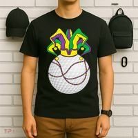Mardi Gras Golf Jester Hat Funny Festival Party T-Shirt thumb 6
