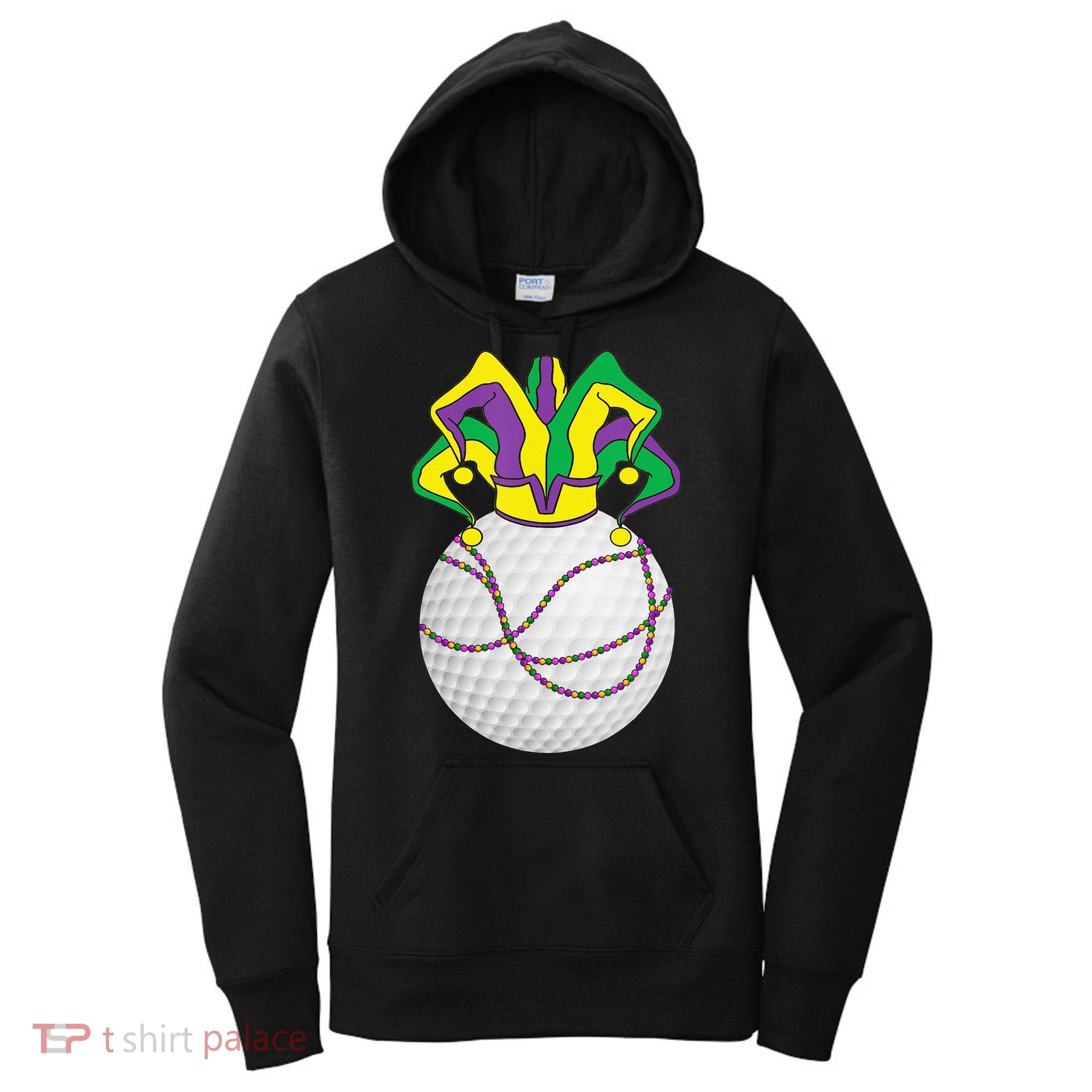 Mardi Gras Golf Jester Hat Funny Festival Party Women's Hoodie