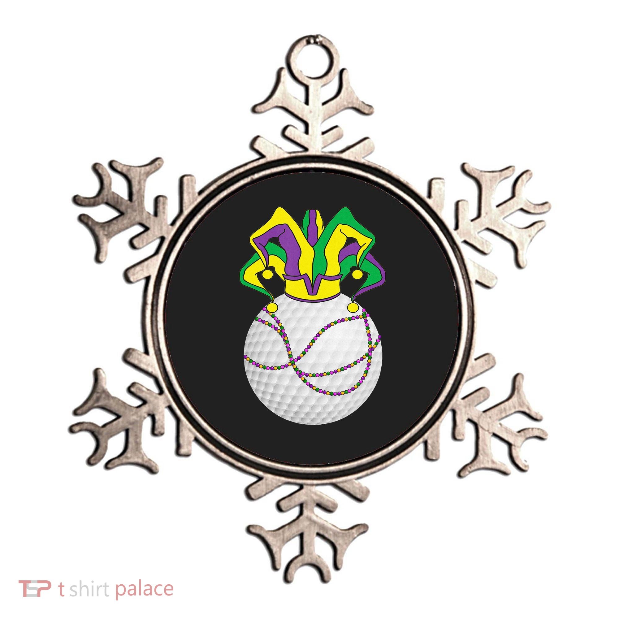 Mardi Gras Golf Jester Hat Funny Festival Party Ornament