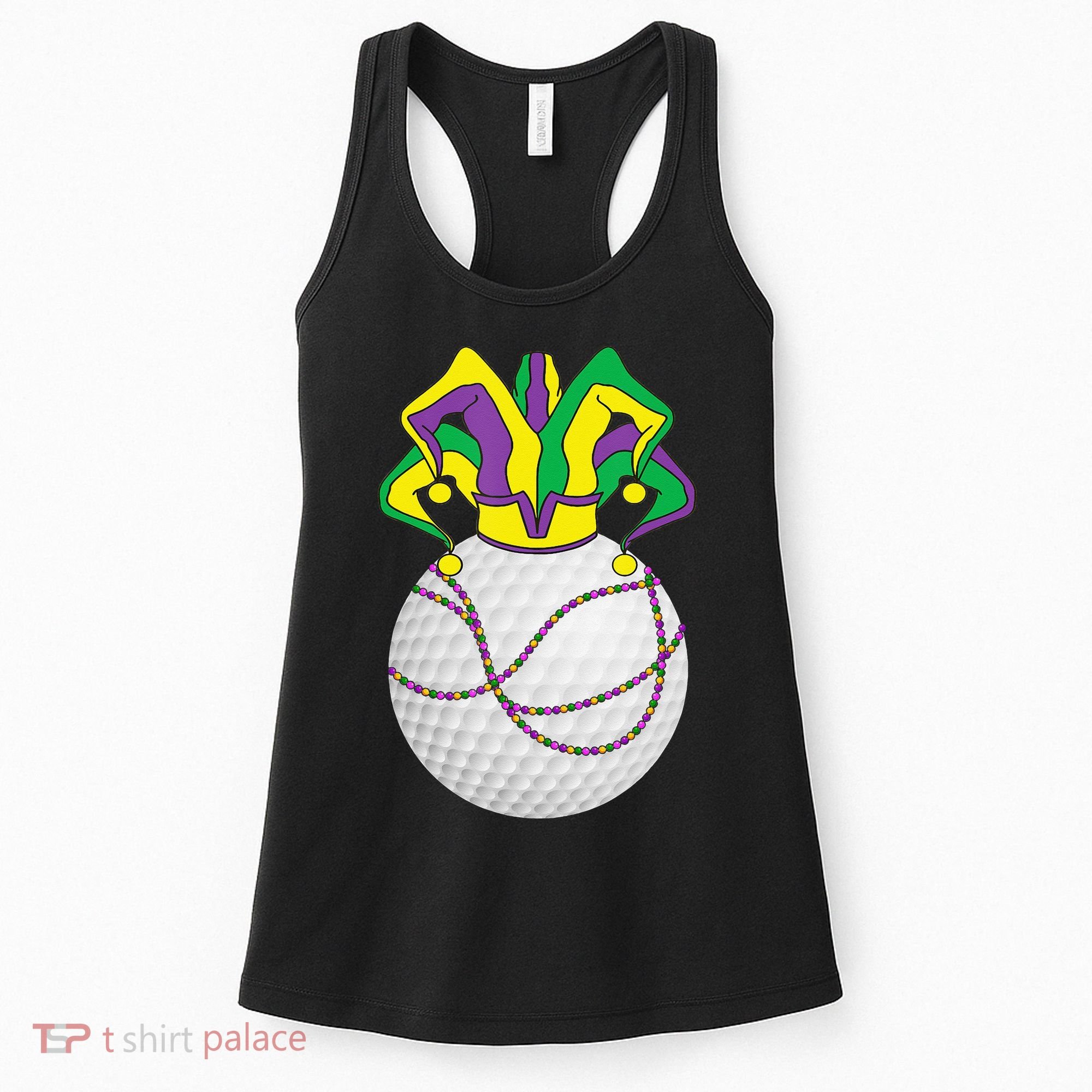 Mardi Gras Golf Jester Hat Funny Festival Party Women's Tank Top