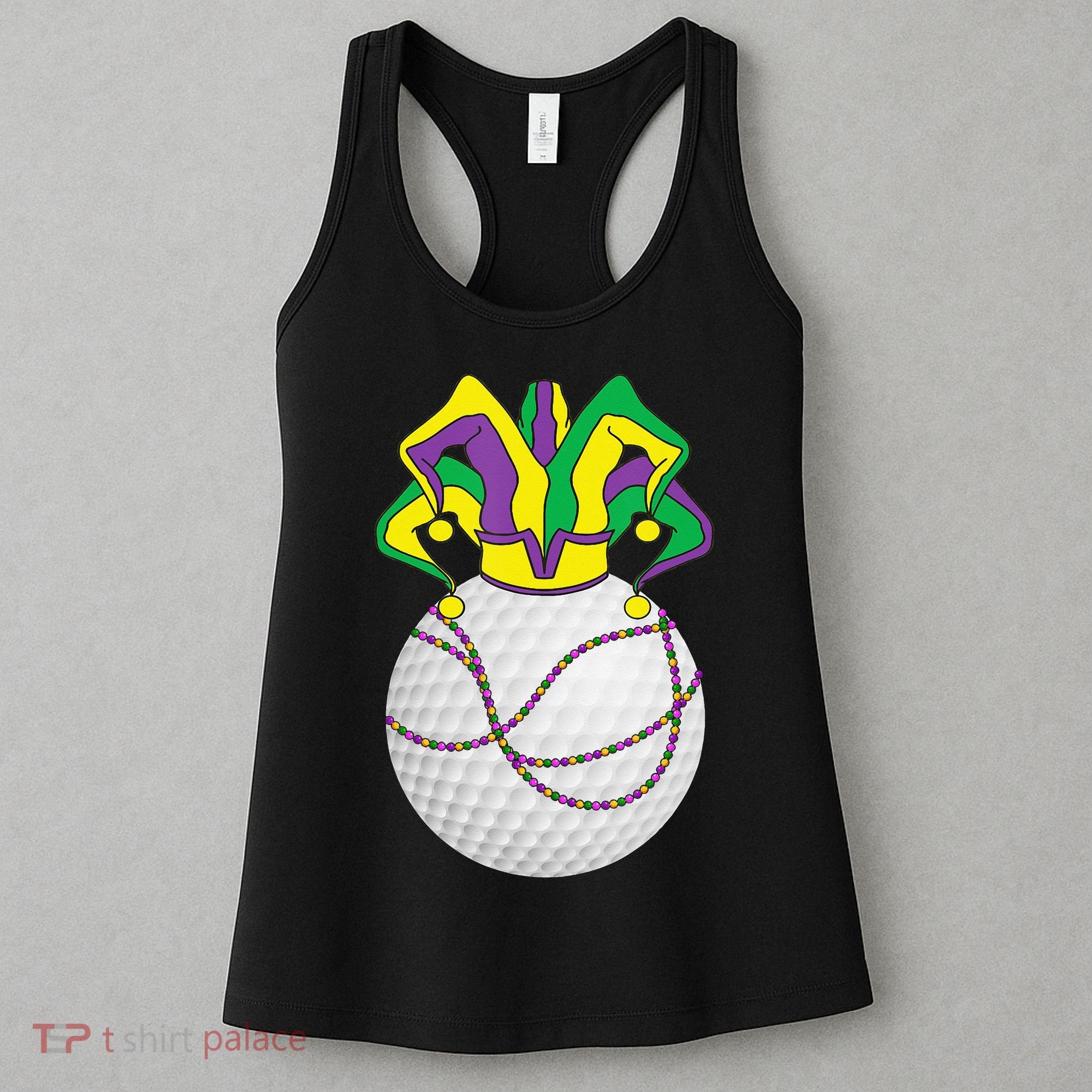 Mardi Gras Golf Jester Hat Funny Festival Party Women's Tank Top