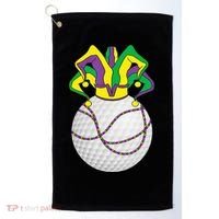 Mardi Gras Golf Jester Hat Funny Festival Party Golf Towel thumb 0