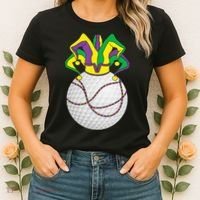Mardi Gras Golf Jester Hat Funny Festival Party Women's T-Shirt thumb 2