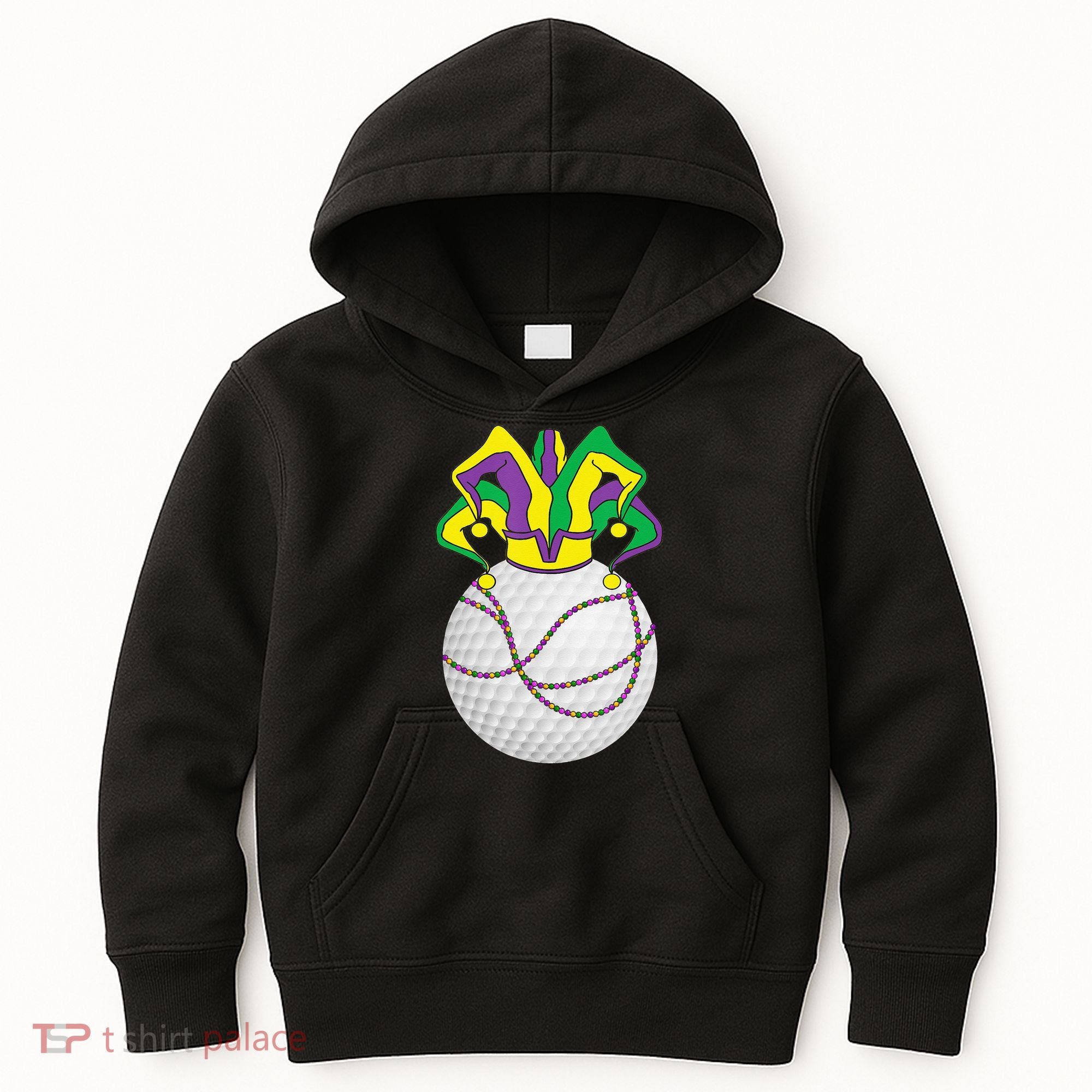 Mardi Gras Golf Jester Hat Funny Festival Party Kids Hoodie