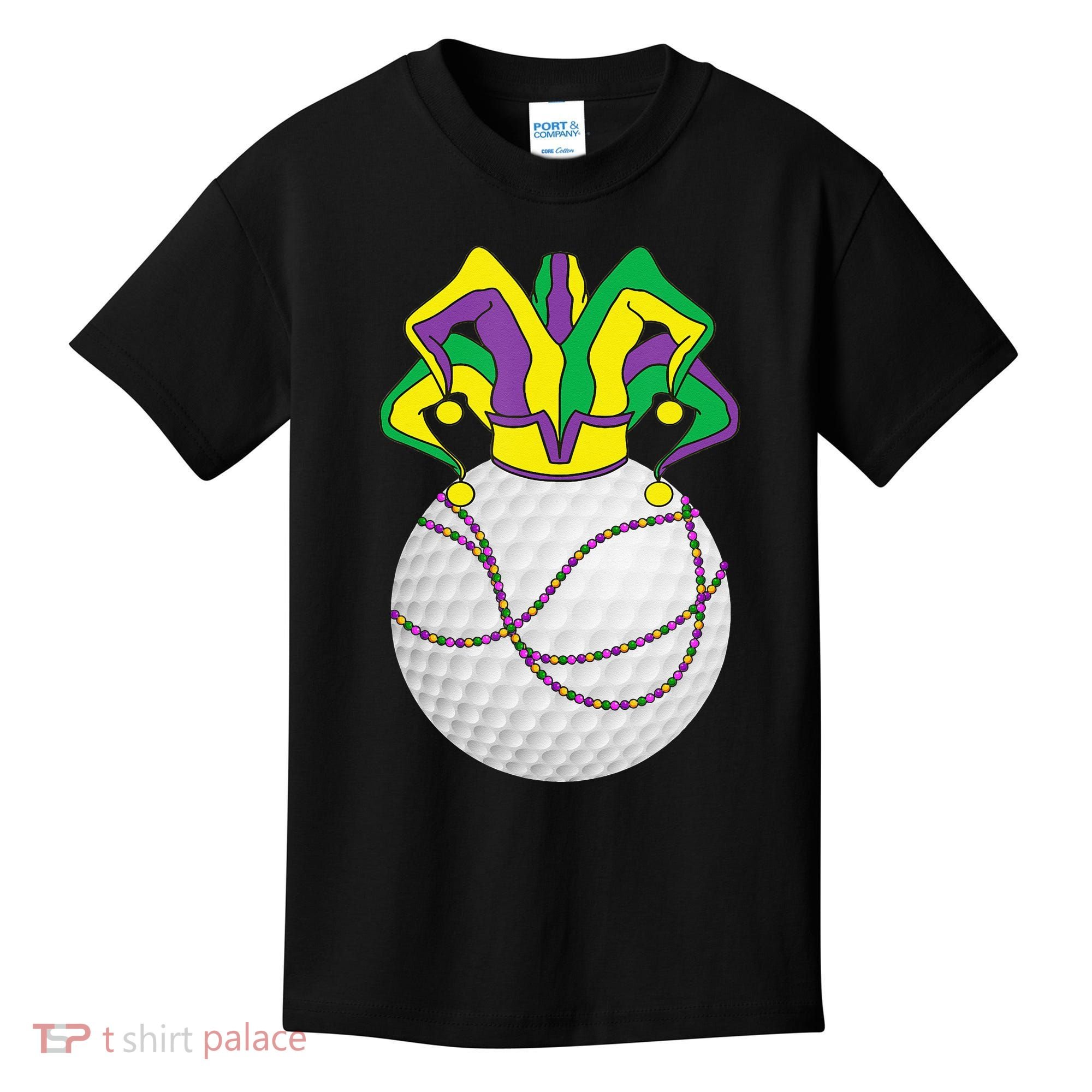 Mardi Gras Golf Jester Hat Funny Festival Party Kids T-Shirt