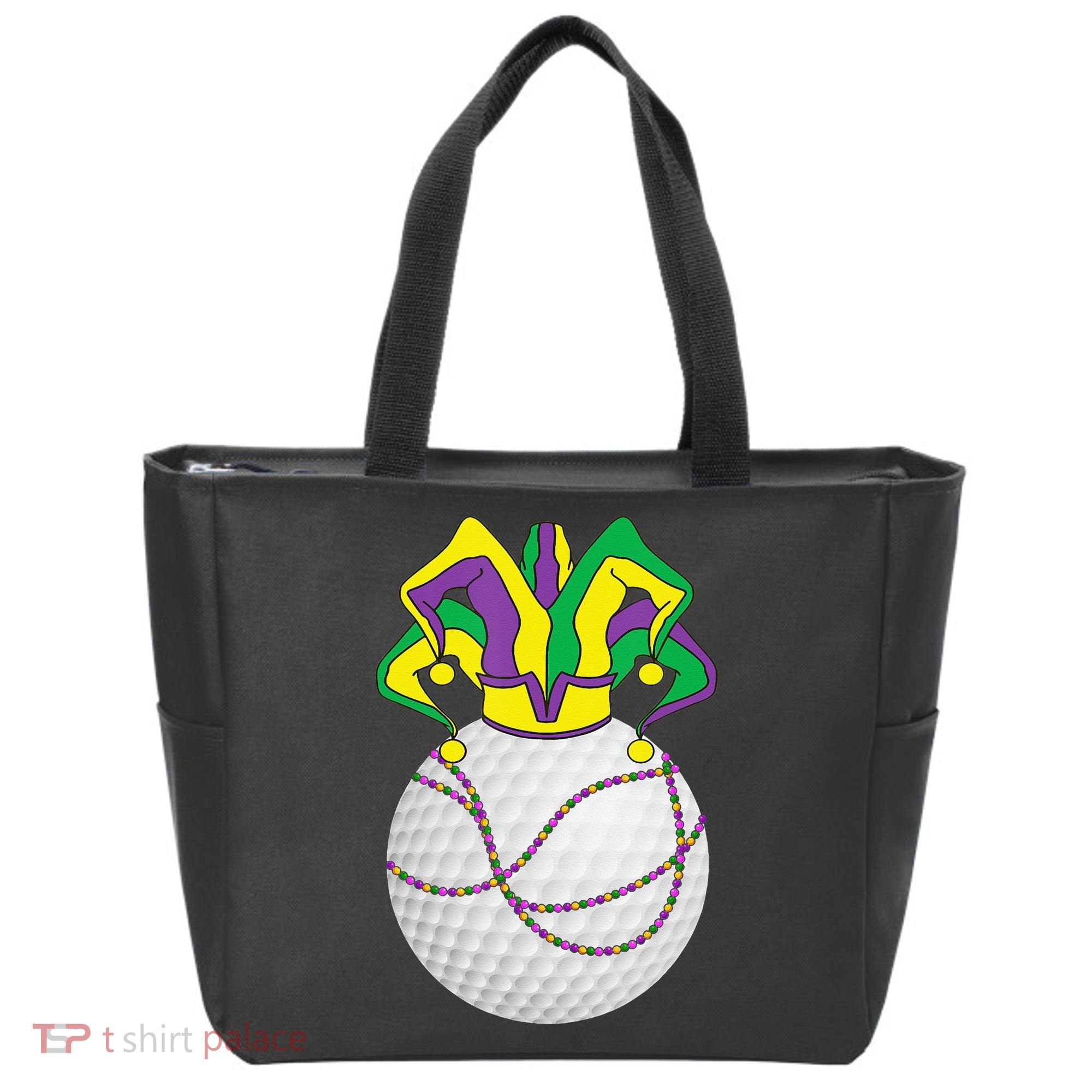 Mardi Gras Golf Jester Hat Funny Festival Party Tote Bag