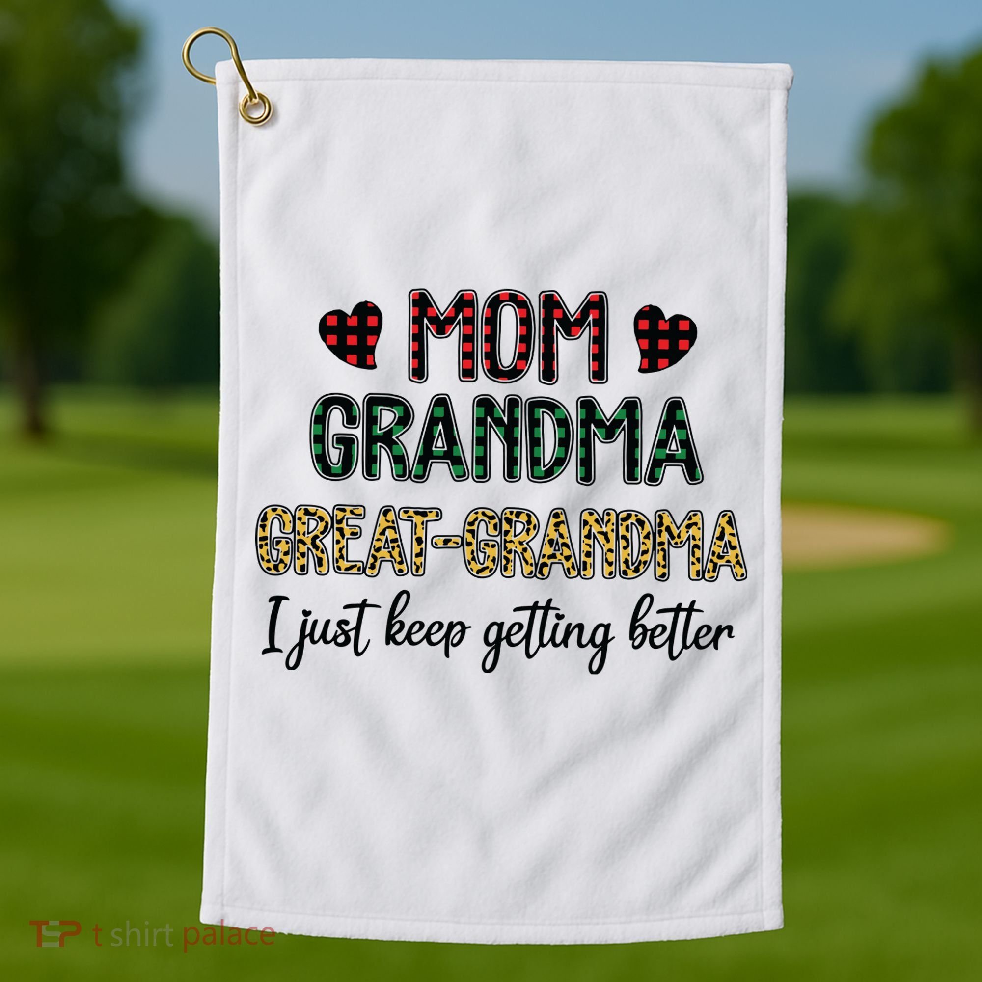 Mom Grandma Great Grandma Golf Towel