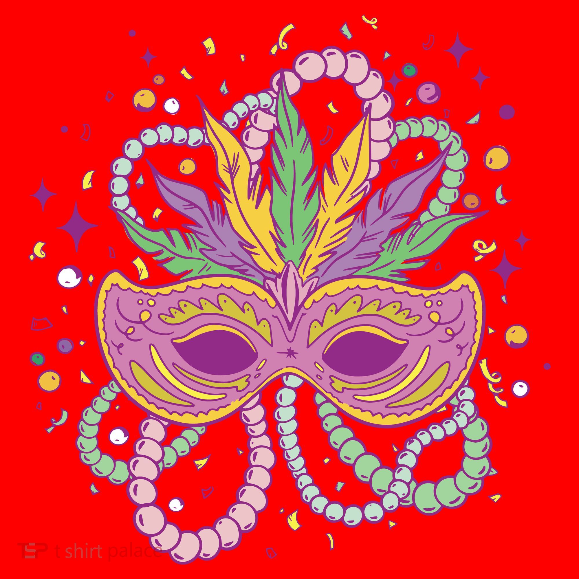 Mardi Gras Holiday Santa Hat