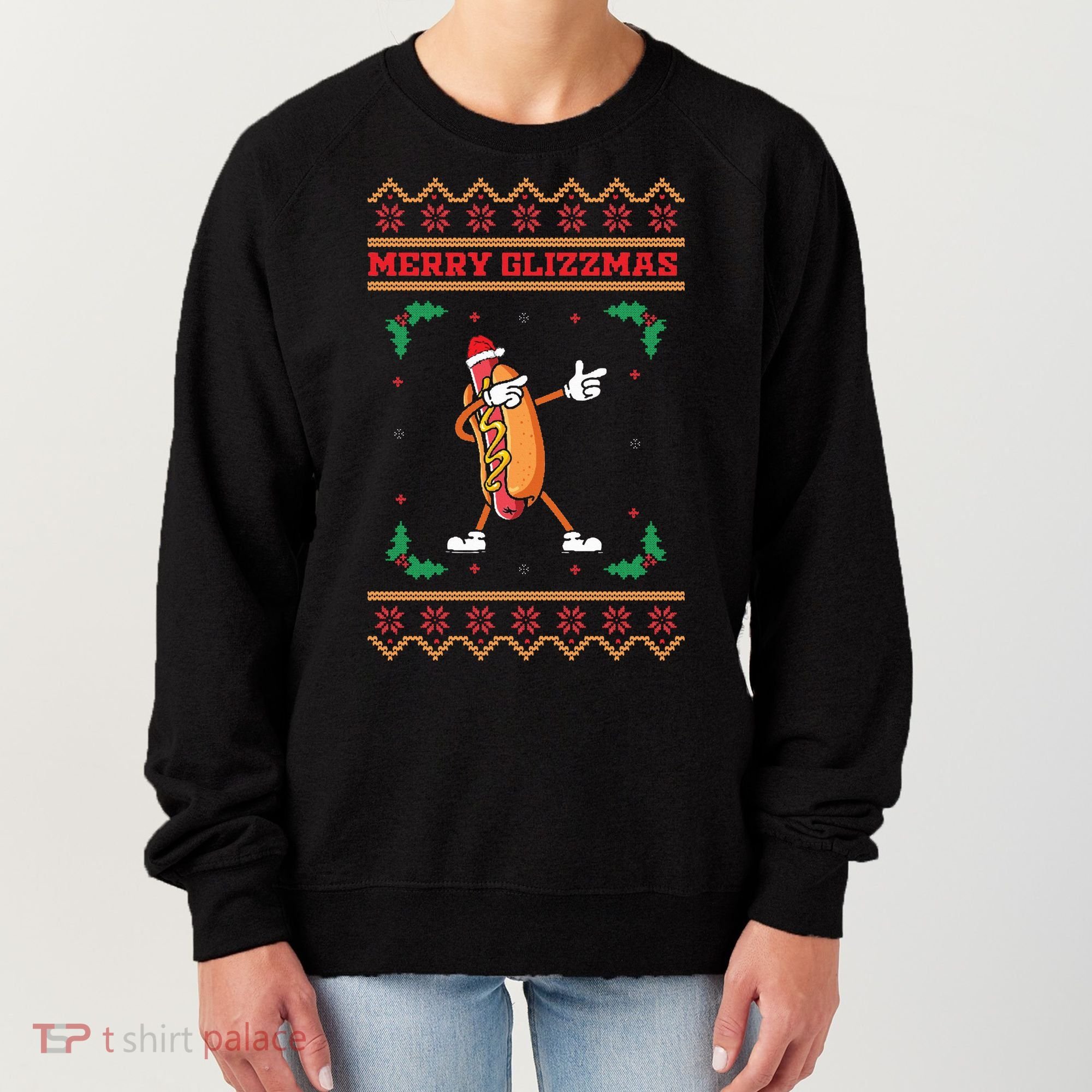 Merry Glizzmas Hot Ugly Christmas  Women's Sweatshirt