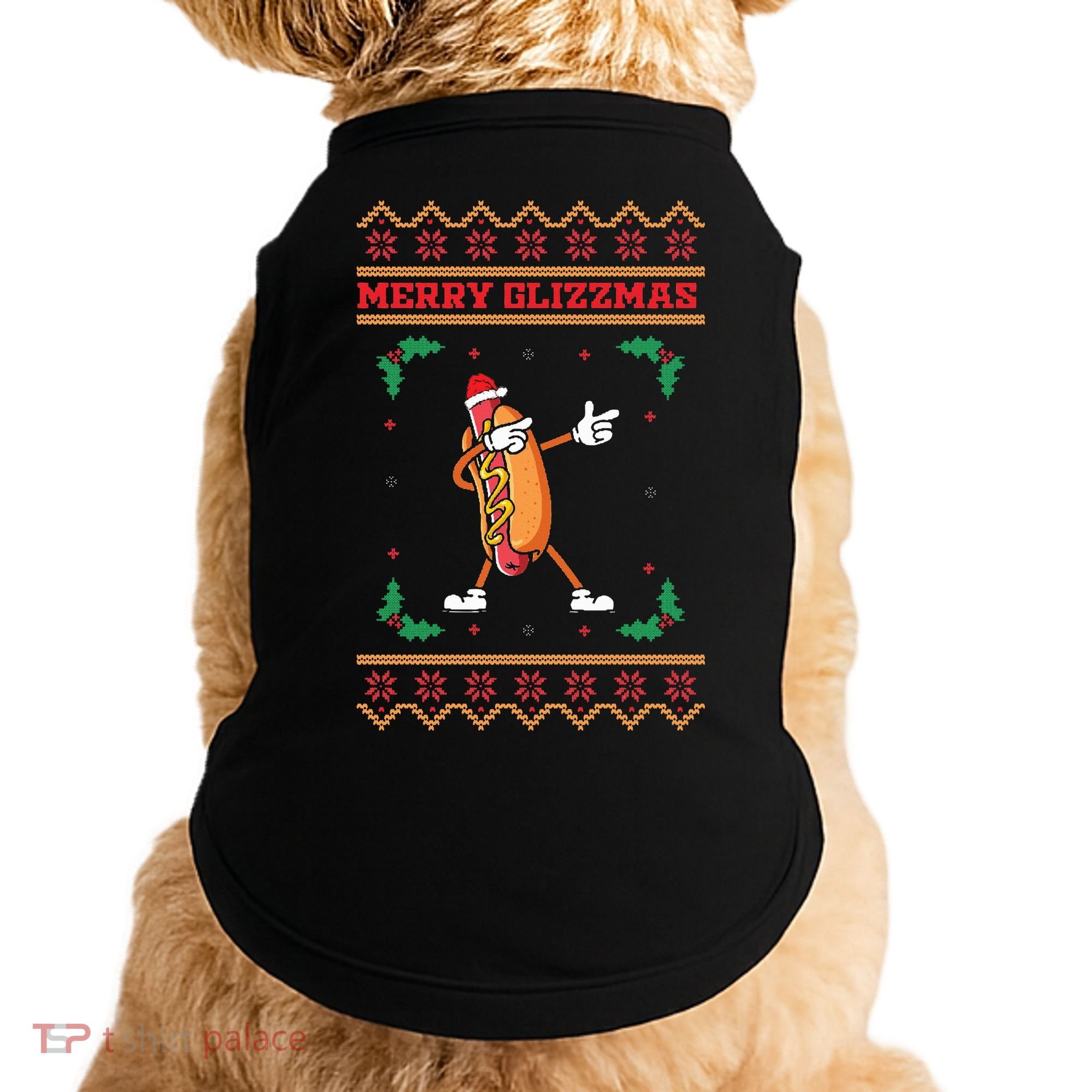 Merry Glizzmas Hot Ugly Christmas  Doggie Tank