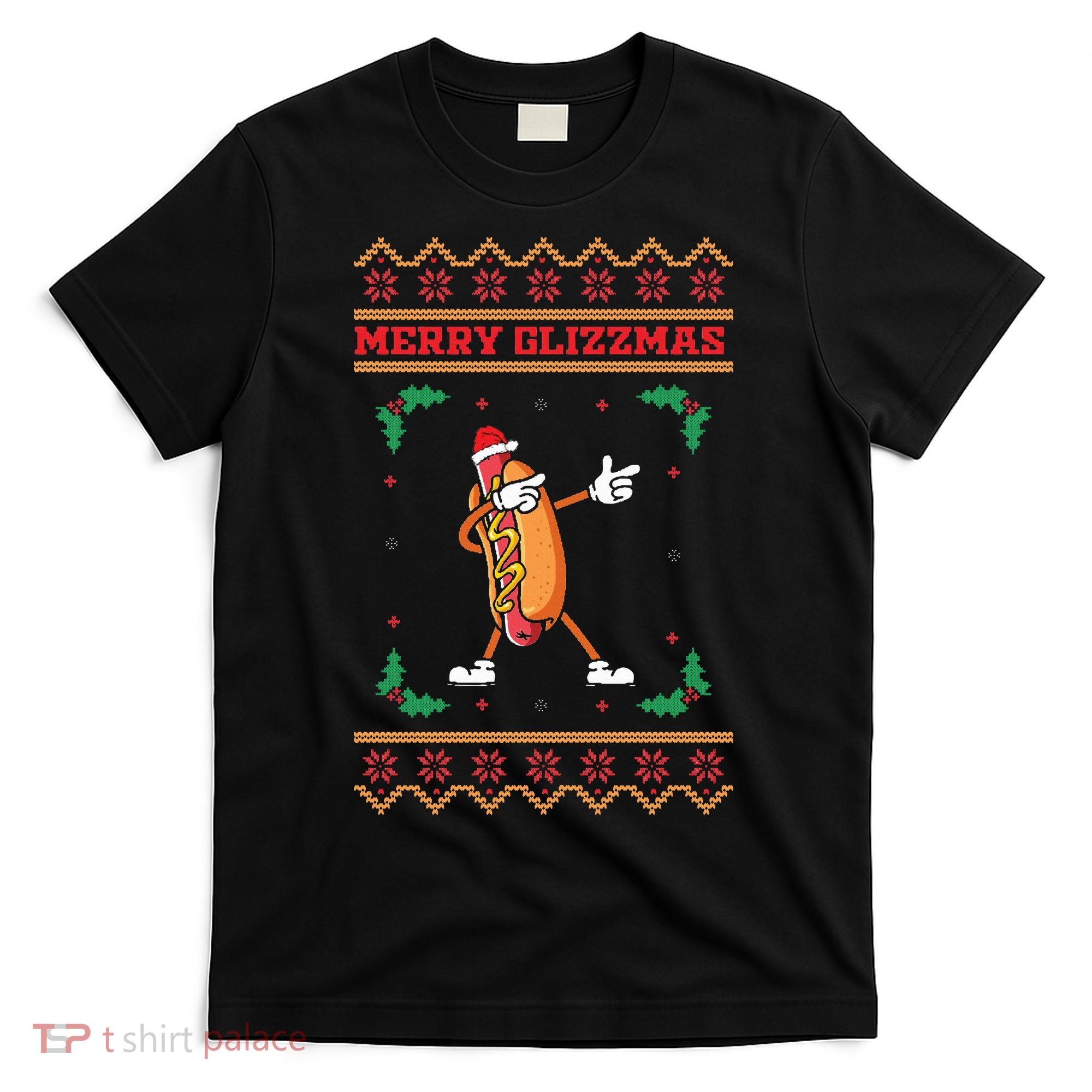Merry Glizzmas Hot Ugly Christmas  T-Shirt