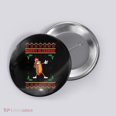 Merry Glizzmas Hot Ugly Christmas  Button