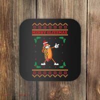 Merry Glizzmas Hot Ugly Christmas  Coaster thumb 0