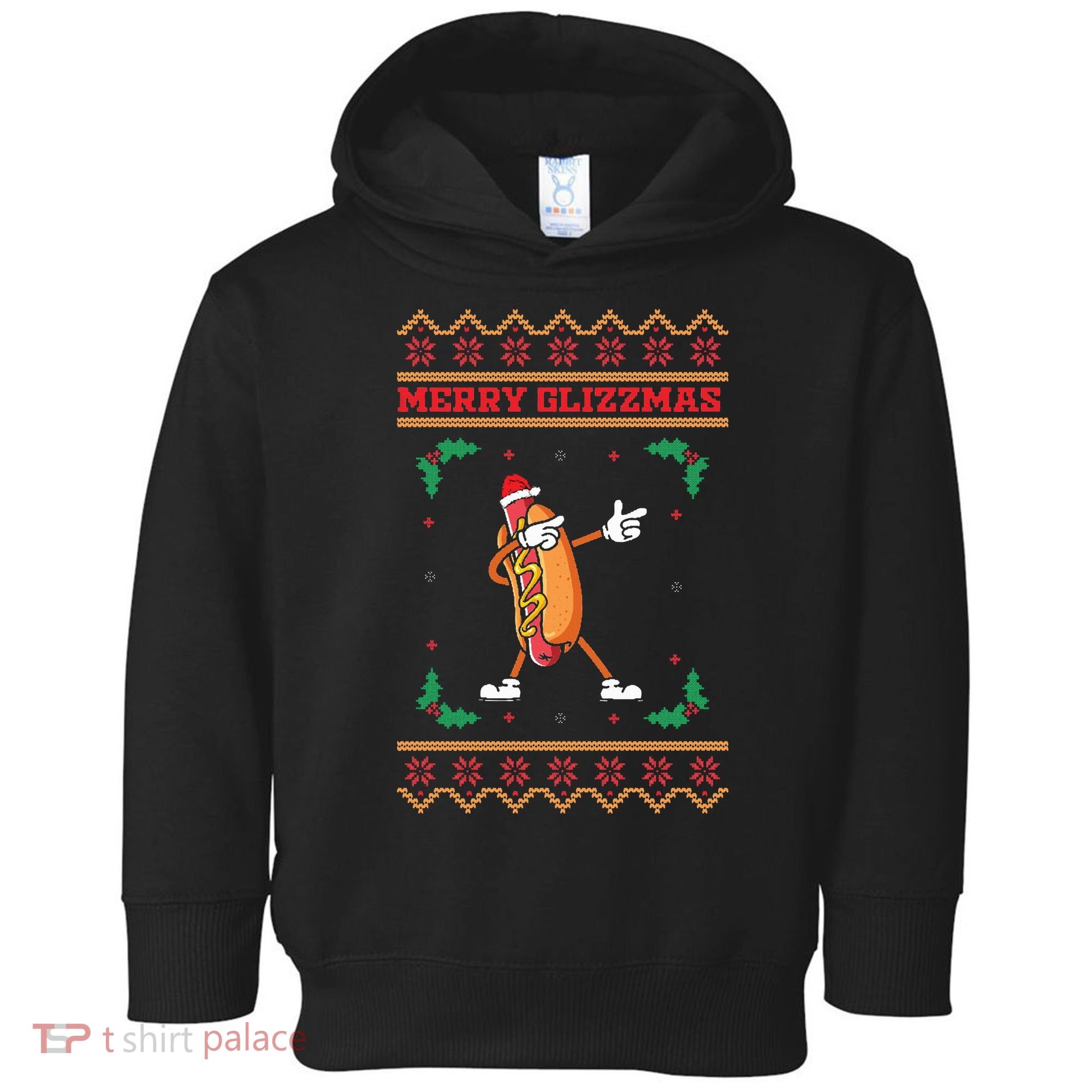 Merry Glizzmas Hot Ugly Christmas  Toddler Hoodie