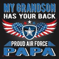 My Grandson Has Your Back Gift Proud Air Force Papa Grandpa Gift Women's Hoodie thumb 2