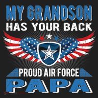 My Grandson Has Your Back Gift Proud Air Force Papa Grandpa Gift Hat thumb 2