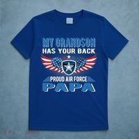My Grandson Has Your Back Gift Proud Air Force Papa Grandpa Gift T-Shirt thumb 5
