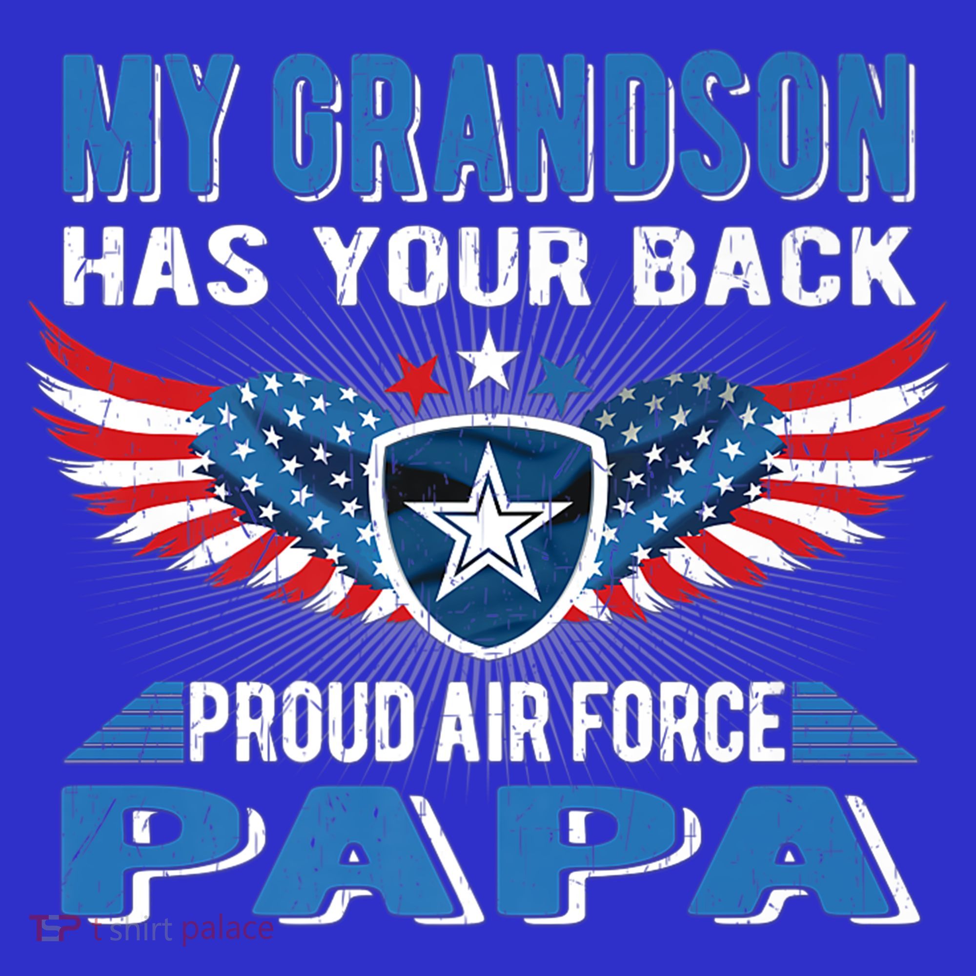 My Grandson Has Your Back Gift Proud Air Force Papa Grandpa Gift Coaster