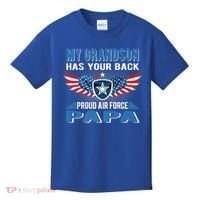 My Grandson Has Your Back Gift Proud Air Force Papa Grandpa Gift Kids T-Shirt thumb 0