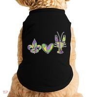 Mardi Gras Heart Crawfish Celebration Doggie Tank thumb 0