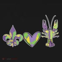 Mardi Gras Heart Crawfish Celebration Apron thumb 3