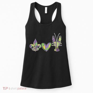 Mardi Gras Heart Crawfish Celebration Women's Tank Top