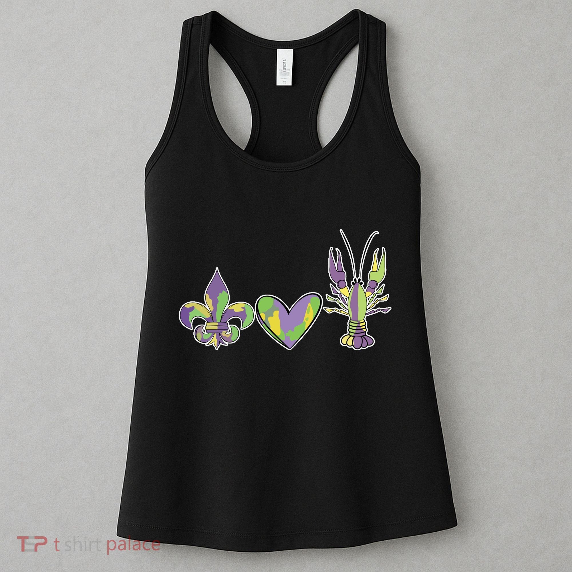 Mardi Gras Heart Crawfish Celebration Women's Tank Top