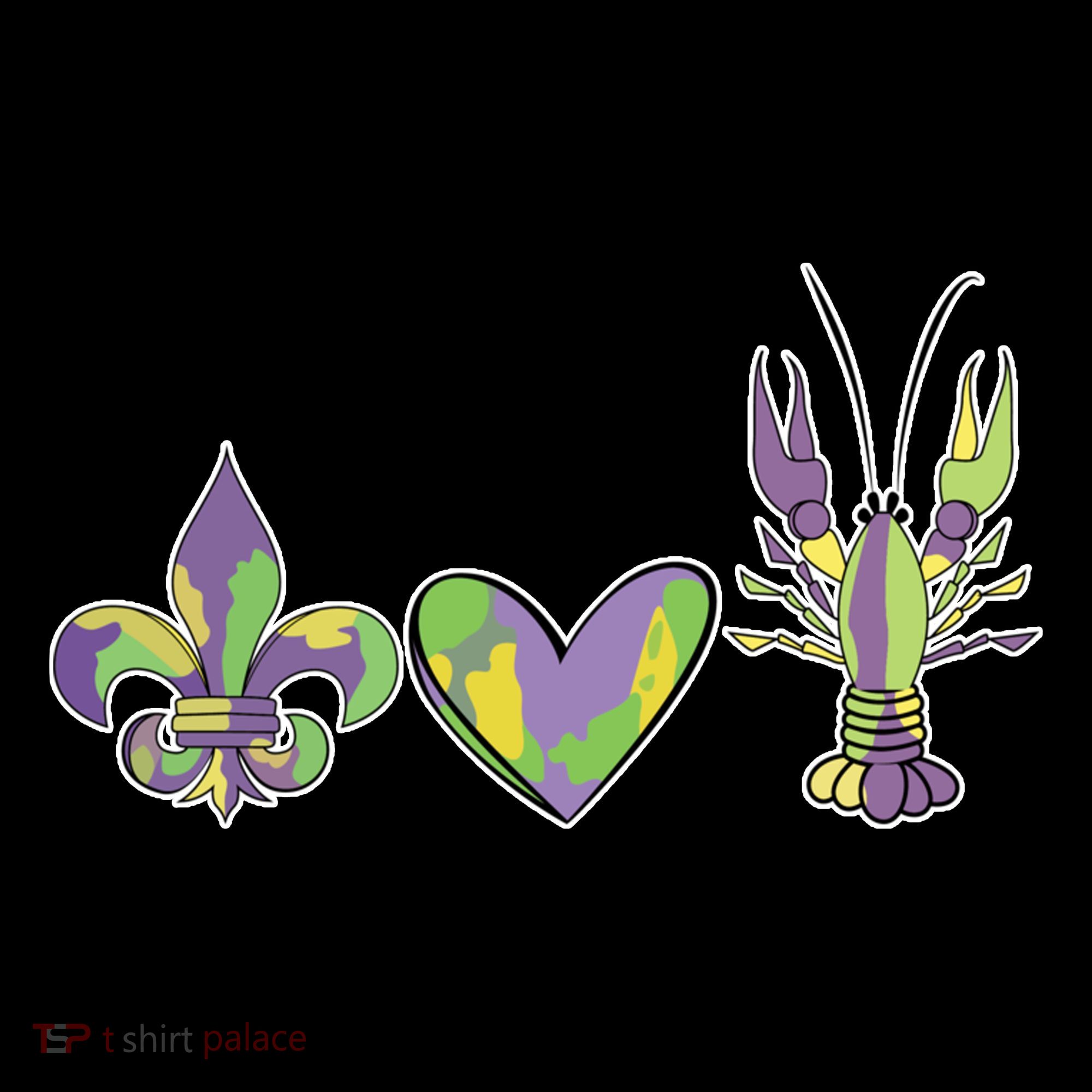 Mardi Gras Heart Crawfish Celebration Women's Tank Top