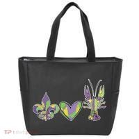 Mardi Gras Heart Crawfish Celebration Tote Bag thumb 0