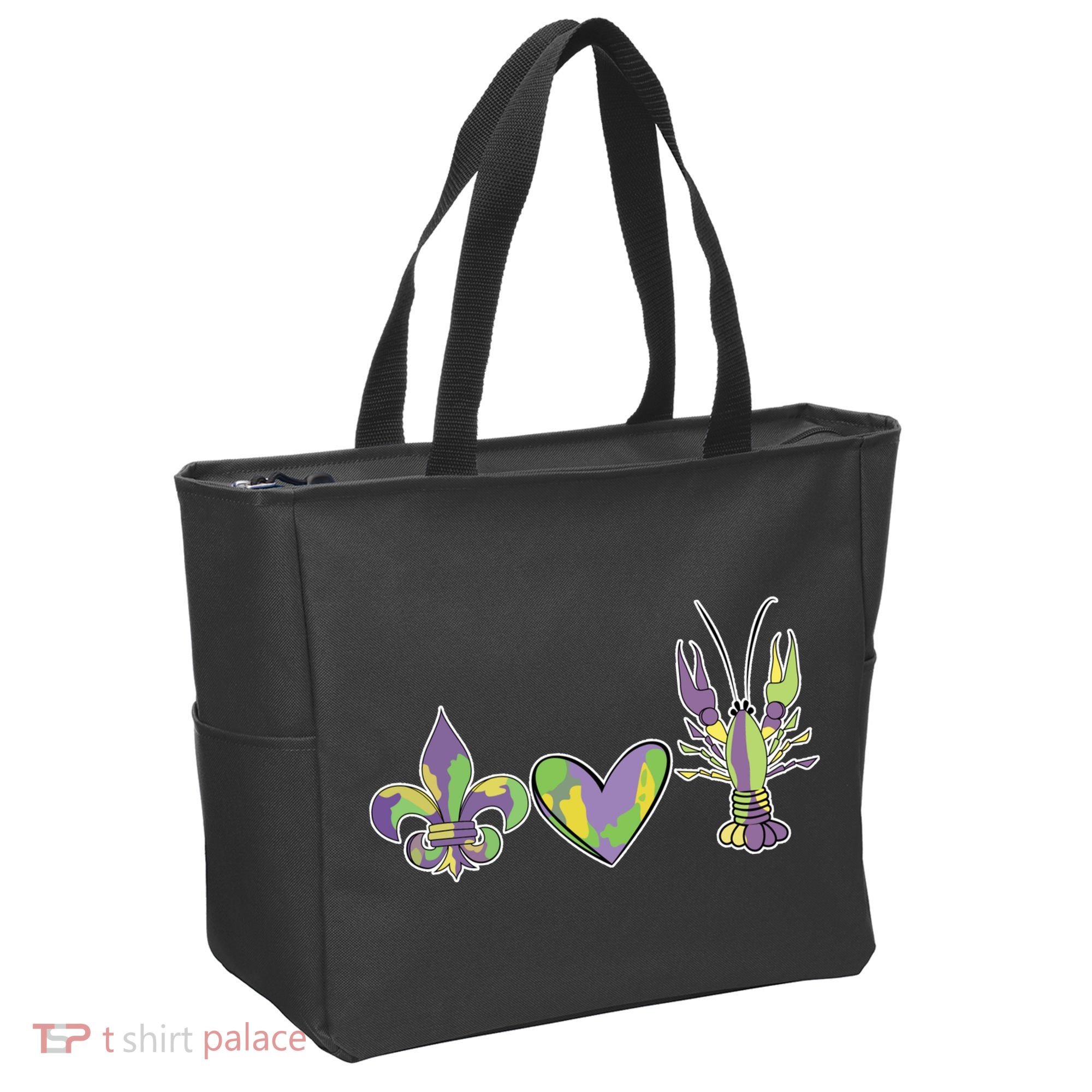 Mardi Gras Heart Crawfish Celebration Tote Bag